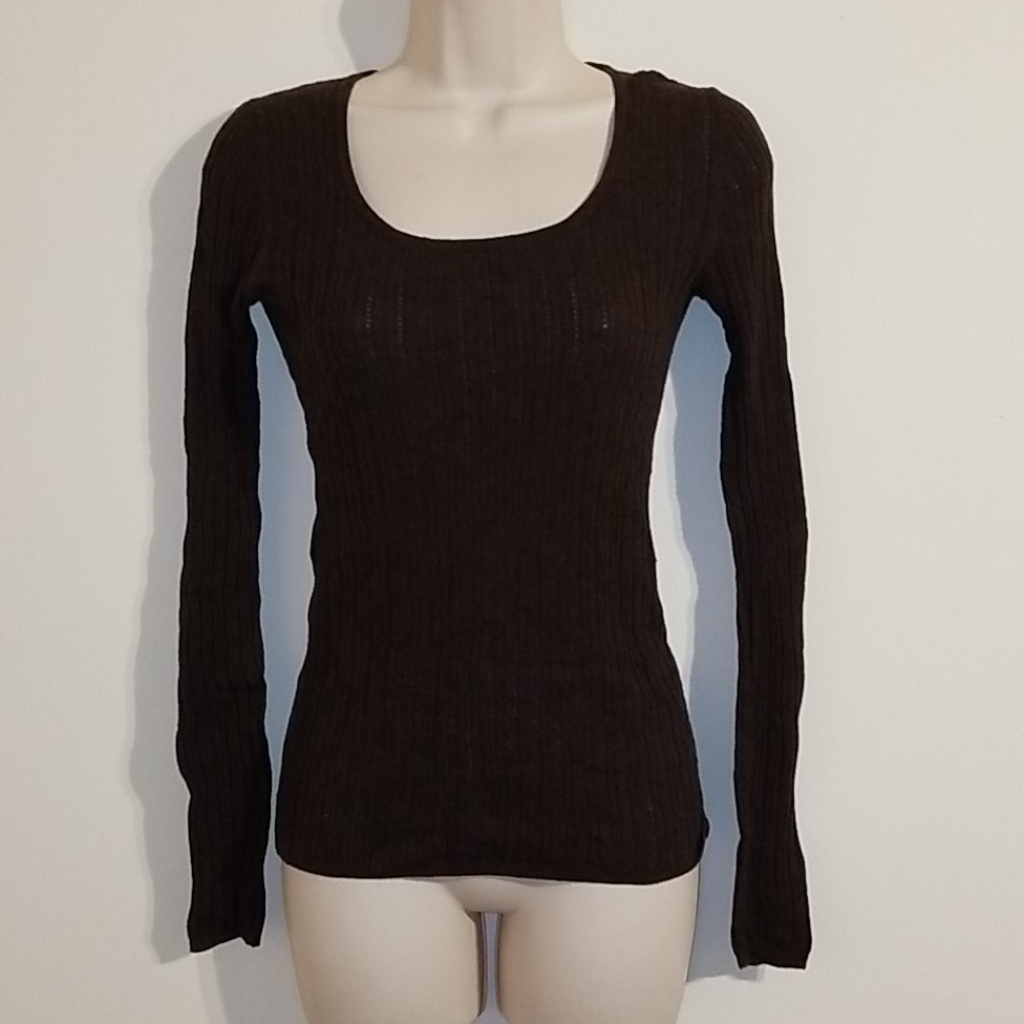 Moda International Women's Brown Eyelet Sweater — image 3 of 8